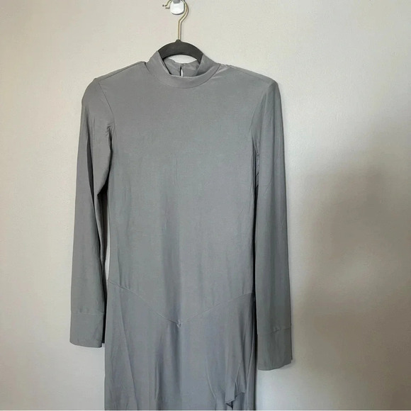 We Are HAH Southern Lady Silver Long Sleeve Open Back Midi Dress NWT - Picture 7 of 16